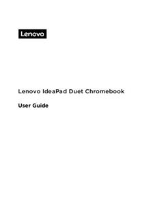 Lenovo IdeaPad Duet Chromebook manual. Smartphone Instructions.